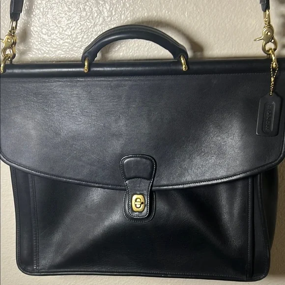 Vintage Coach Black Leather Briefcase - Picture 3 of 16